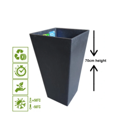 Горшок цветочный Sonata 70 см (черный сланец)  Multy Home