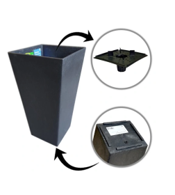 Горшок цветочный Sonata 70 см (черный сланец)  Multy Home