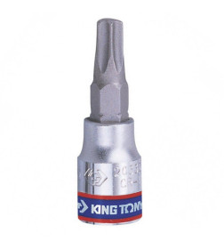 Головка торцевая 1/4" с вставкой-битой TORX T40х37 мм с отверстием KING TONY 203740