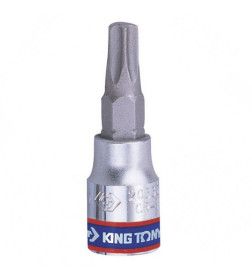 Головка торцевая 1/4" с вставкой-битой TORX T15х37 мм с отверстием KING TONY 203715