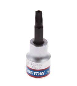 Головка торцевая 3/8" с вставкой-битой TORX T30х50 мм с отверстием KING TONY 302730
