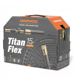 Шланг поливочный 5/8" 15 м с комплектом для полива DAEWOO TitanFlex DWH 9122