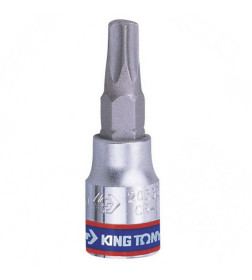 Головка торцевая 1/4" с вставкой-битой TORX T27х37 мм с отверстием KING TONY 203727