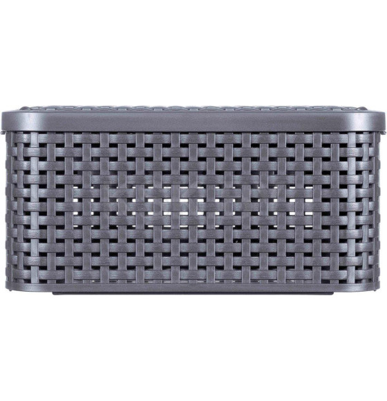 Корзинка Style S 6 л с крышкой (тёмно-серый) Curver 205841 (205841)