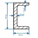 Швеллер стальной горячекатаный 8П