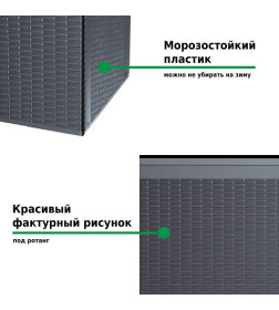 Сундук садовый BOXE RATO PLUS антрацит Prosperplast MBRP290-S433