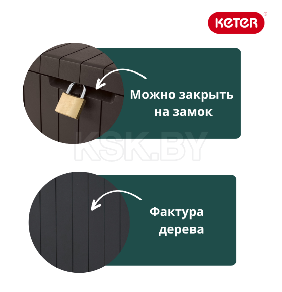 Сундук садовый Keter City Box 113 л, графит (246941) 