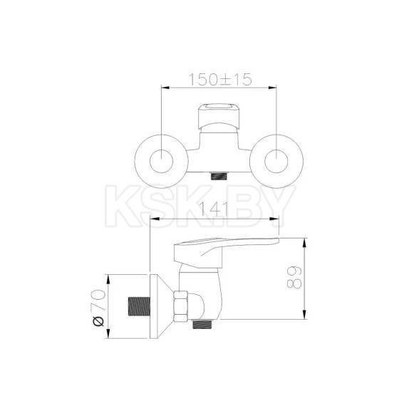 Смеситель для душа GOTA ROCIO G167010 (167010-GOTA) 