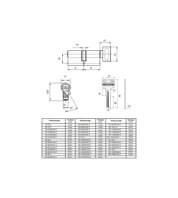 Цилиндровый механизм Apecs SM-80(35/45C)-C-NI