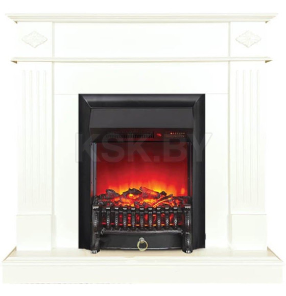 Каминокомплект Смолком BRIGHTON STD-ASP c Real Flame FOBOS-S LUX BL LT Белый ваниль (BRISTFOLUBLLTБв) 