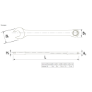 Ключ комбинированный трещоточный 8 мм SNAP GEAR Ombra 35008 (35008)