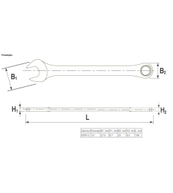 Ключ комбинированный трещоточный 13 мм SNAP GEAR Ombra 35013