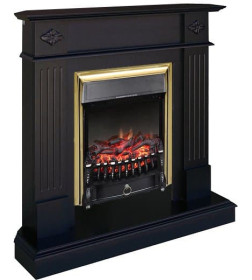 Каминокомплект Смолком BRIGHTON STD-ASP c Royal Flame Fobos FXM Brass BLT-999B-5M(BR) Темный орех