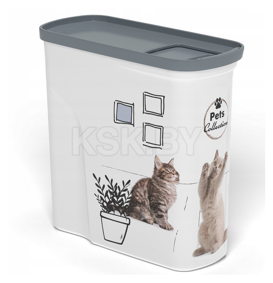 Контейнер для корма кошек с дозатором Curver Pets Friends (2 л) (254868) 