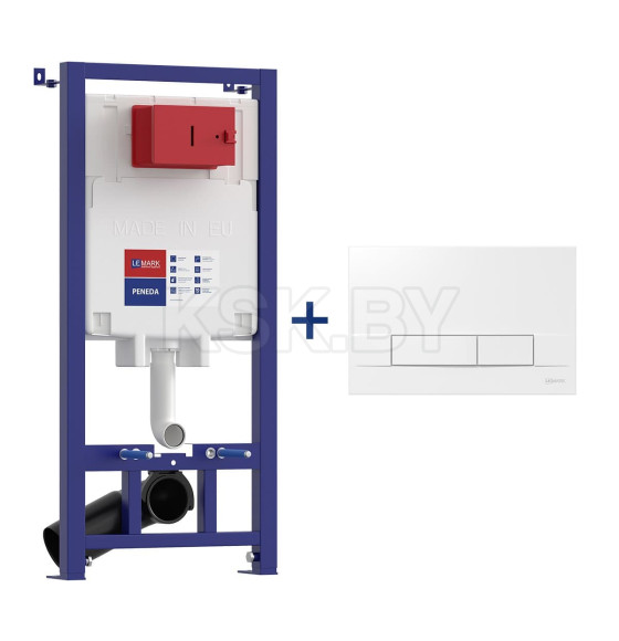 Инсталяция для подвесного унитаза Lemark Peneda с кнопкой смыва BIT белый глянец 9880412 (9880412) 
