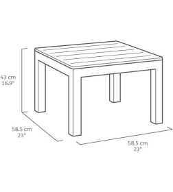 Комплект садовой мебели Keter Claire 2 seater set (графит)