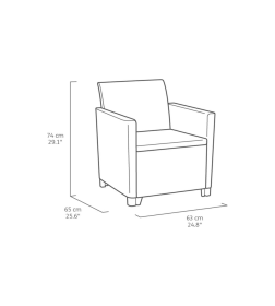 Комплект садовой мебели Keter Claire 2 seater set (графит)