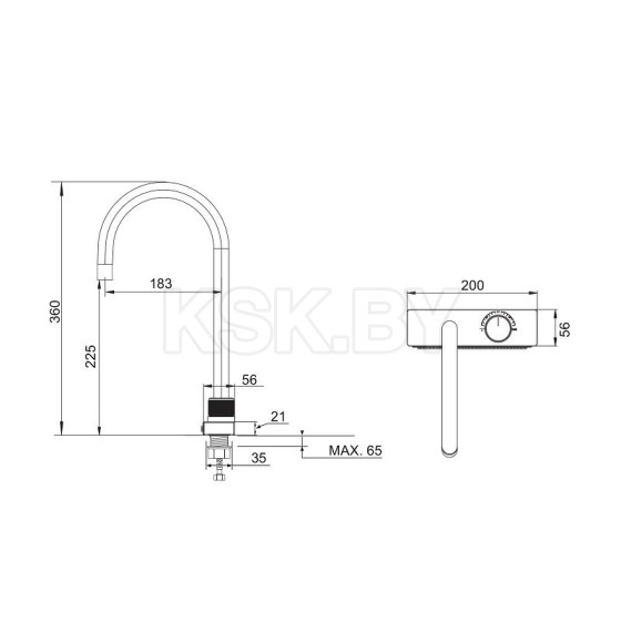 Смеситель для кухни РМС SUS130-017F (SUS130-017F) 