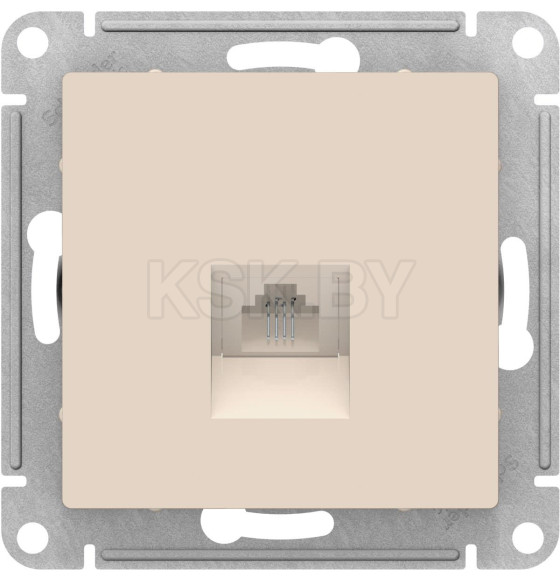 Розетка телефонная RJ11 бежевый Schneider Electric Atlasdesign (ATN000281) 