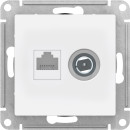 Розетка информ TV+RJ45 белый Schneider Electric Atlasdesign (ATN000189) 