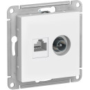 Розетка информ TV+RJ45 белый Schneider Electric Atlasdesign (ATN000189) 