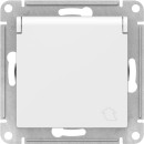 Розетка 1-я с з/к шторками и крышкой белый IP20 Schneider Electric Atlasdesign (ATN000146) 