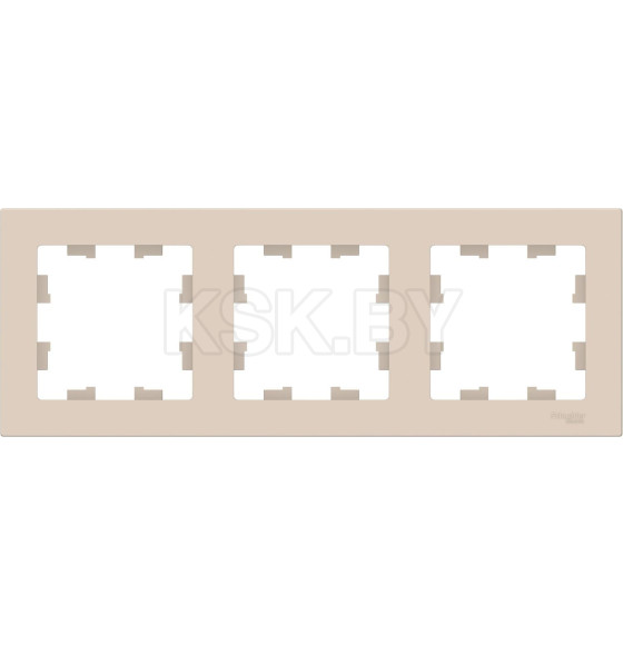 Рамка 3-я бежевый Schneider Electric Atlasdesign (ATN000203) 