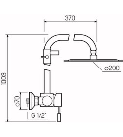 Душевая система РМС SUS124-003DK-3