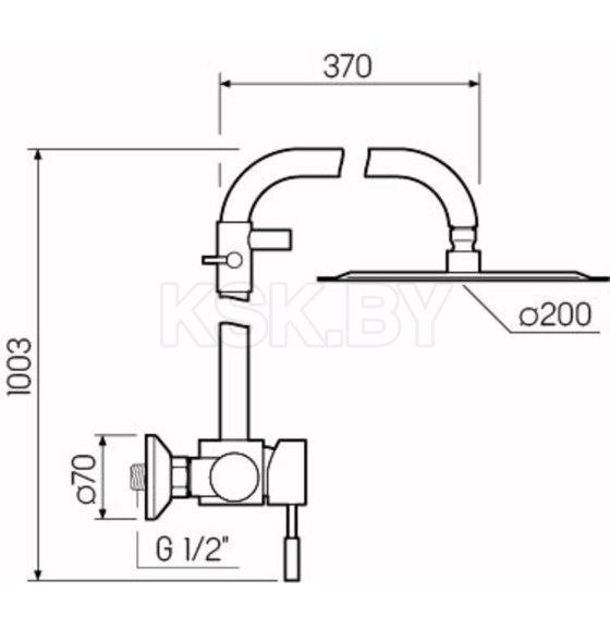 Душевая система РМС SUS124-003DK-3 (SUS124-003DK-3) 