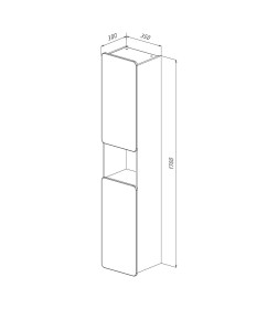 Пенал подвесной/напольный Lemark OLIVIA 35 см LM08OL35P