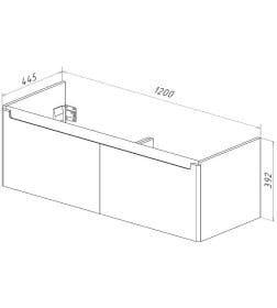 Тумба подвесная Lemark BUNO MINI 125 см LM05BM125T