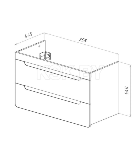 Тумба подвесная Lemark OLIVIA 100 см LM08OL100T (LM08OL100T) 