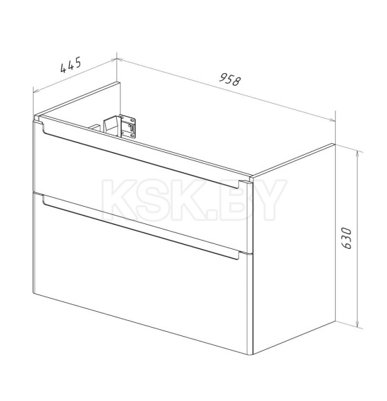 Тумба подвесная/напольная Lemark BUNO 100 см LM04B100T (LM04B100T) 