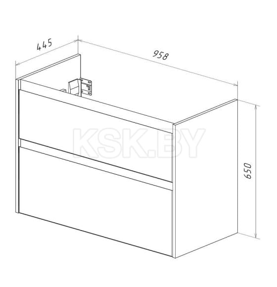 Тумба подвесная/напольная Lemark COMBI 100 см LM03C100T-dub (LM03C100T-dub) 