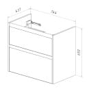 Тумба подвесная/напольная Lemark COMBI 80 см LM03C80T-dub (LM03C80T-dub) 