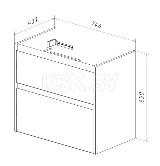 Тумба подвесная/напольная Lemark COMBI 80 см LM03C80T-dub (LM03C80T-dub) 
