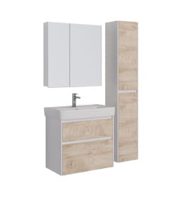 Тумба подвесная/напольная Lemark COMBI 80 см LM03C80T-dub