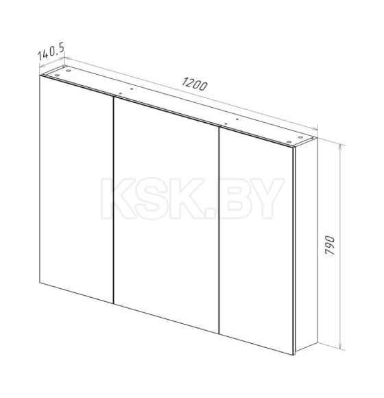 Шкаф зеркальный Lemark UNIVERSAL 120х80 см LM120ZS-U (LM120ZS-U) 
