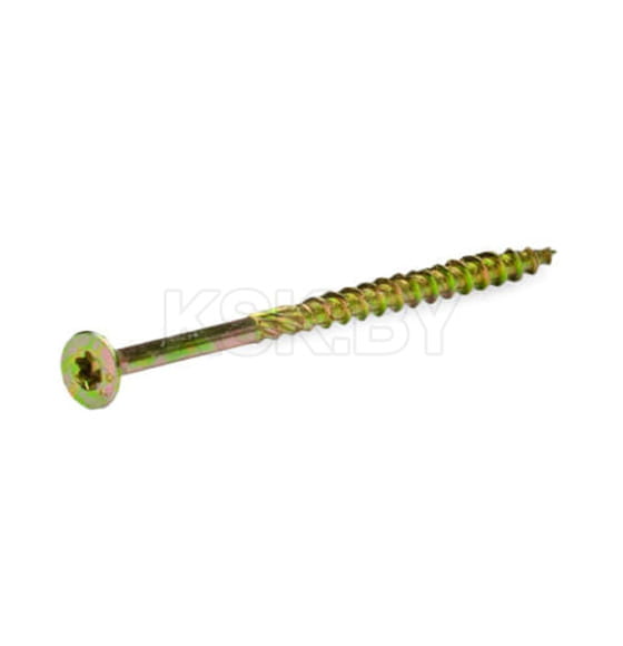 Саморез усиленный по дереву TORX25 5.0x90, потай, желтый цинк, в пласт. контейнере, ЕКТ (упак/40шт) (B009542) 