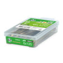 Саморез усиленный по дереву TORX30 6.0x120, потай, желтый цинк, в пласт. контейнере, ЕКТ (упак/20шт) (B009543) 