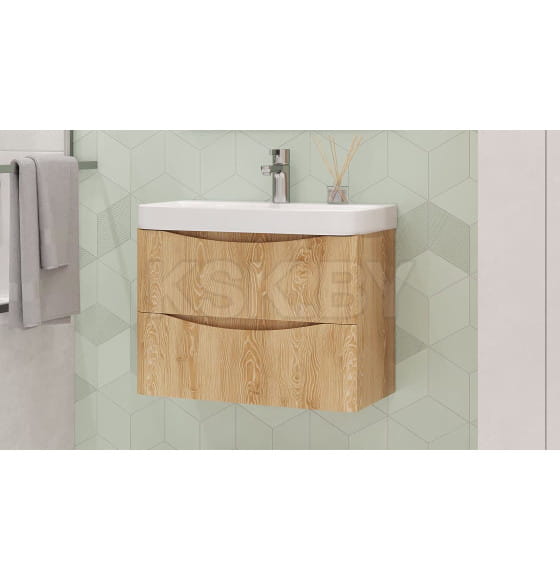 Тумба подвесная VELVEX Clay 700-0-2 дуб верона под умывальник 9595 tp.CLA.9595.70.2Y (tp.CLA.9595.70.2Y дуб верона) 