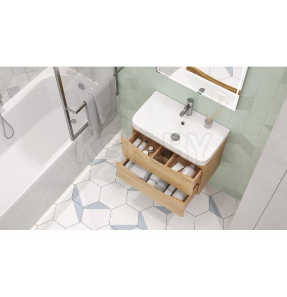 Тумба подвесная VELVEX Clay 700-0-2 дуб верона под умывальник 9595 tp.CLA.9595.70.2Y (tp.CLA.9595.70.2Y дуб верона) 