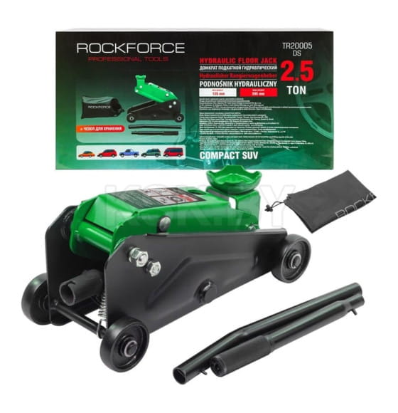 Домкрат подкатной гидравлический 2.5т (h min 135мм, h max 395мм) RockForce (59101) 