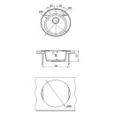 Мойка кухонная из кварцгранита антрацит Lemark SULA 500 (9910001) 