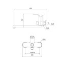 Смеситель для ванны с длинным изливом IDDIS Espe ESPSB00i10WA (ESPSB00i10WA) 