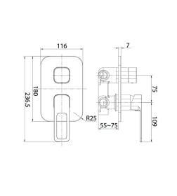 Смеситель встраиваемый IDDIS Slide SLISB00i68