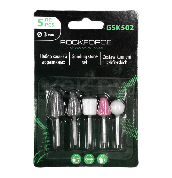 Точильные камни для дрели мини Rock Force 5шт. (GSK502) 