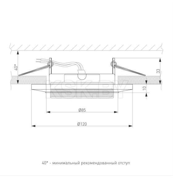 Встраиваемый светильник 1061 GX53 CL прозрачный ES (a033997) 