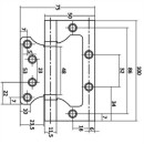 Петля накладная Vettore 100*75*2,5-B2-BN (упаковка 2шт.)