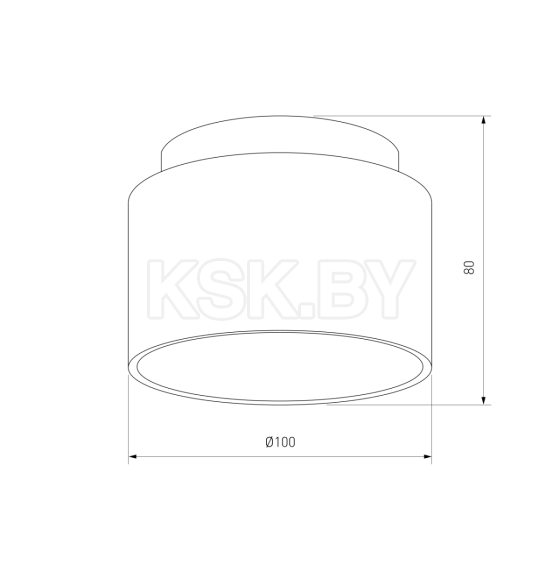 Светильник накладной 1069 GX53 WH белый матовый ES (a036624) 